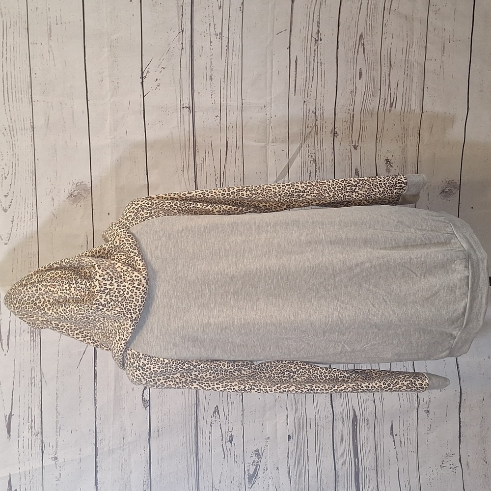 NWT 12PM by Mon Ami Animal Print & Gray Hoodie sz M - Picture 5 of 9